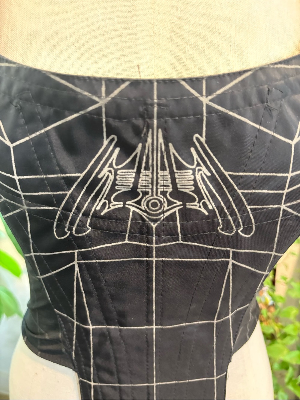 Dane London Techno Top Corset Black Bustier Club Goth Rave wear - Picture 4 of 12
